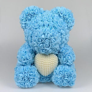 Pearl Heart Enchanted Forever Rose Teddy Bear (20 Colors) 40cm