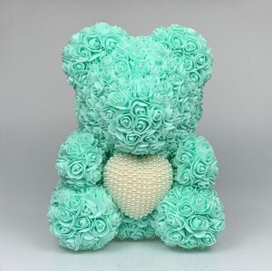 Pearl Heart Enchanted Forever Rose Teddy Bear (20 Colors) 40cm