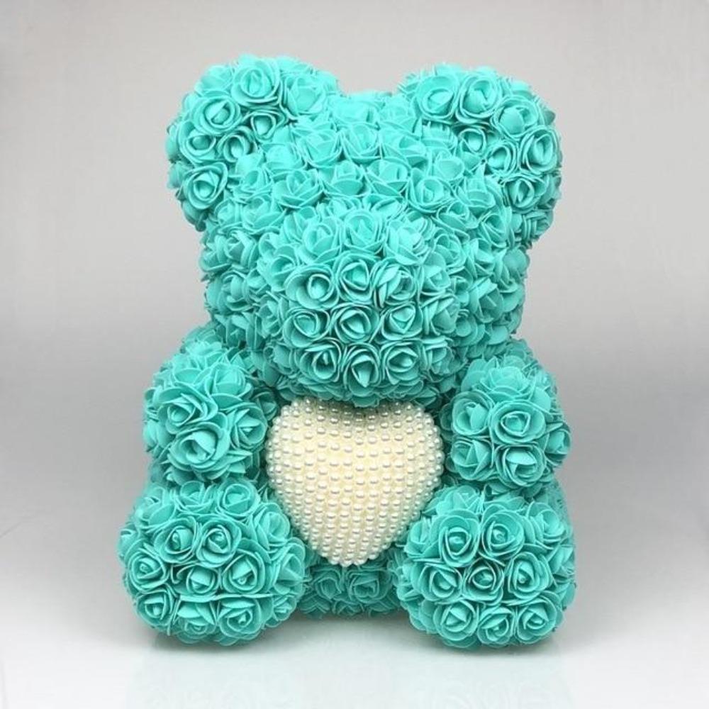 Pearl Heart Enchanted Forever Rose Teddy Bear (20 Colors) 40cm