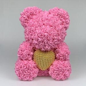 Pearl Heart Enchanted Forever Rose Teddy Bear (20 Colors) 40cm