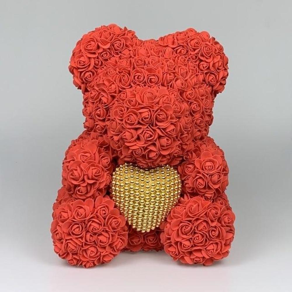 Pearl Heart Enchanted Forever Rose Teddy Bear (20 Colors) 40cm