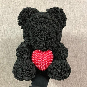 Pearl Heart Enchanted Forever Rose Teddy Bear (20 Colors) 40cm