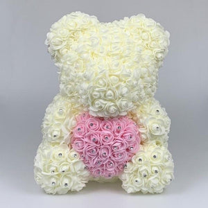 Limited Edition Diamond Enchanted Forever Rose Heart Teddy Bear (3 Colors) 40cm