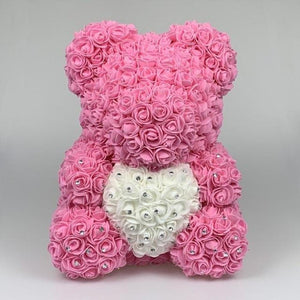 2021 Limited Edition Diamond Enchanted Forever Rose Heart Teddy Bear (3 Colors) 40cm