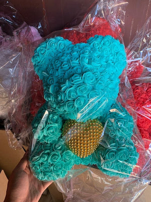 Pearl Heart Enchanted Forever Rose Teddy Bear (20 Colors) 40cm