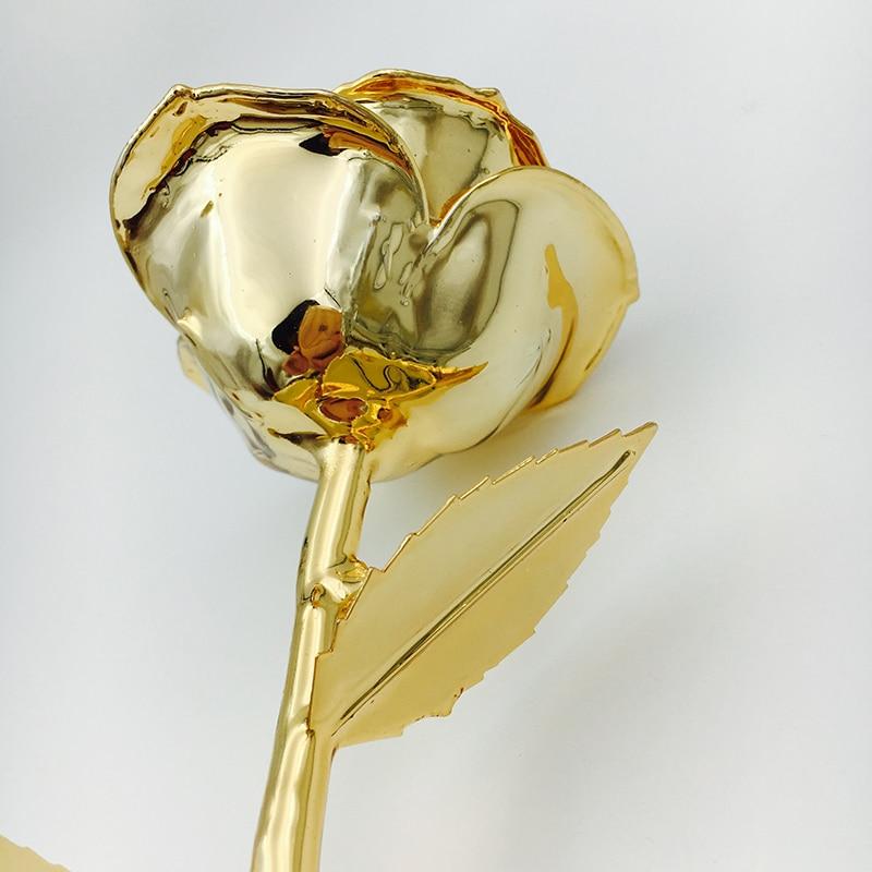 Preserved 24k Gold Long Stem Immortal Rose with Display Stand