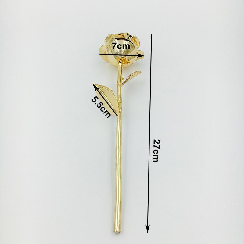 Preserved 24k Gold Long Stem Immortal Rose with Display Stand