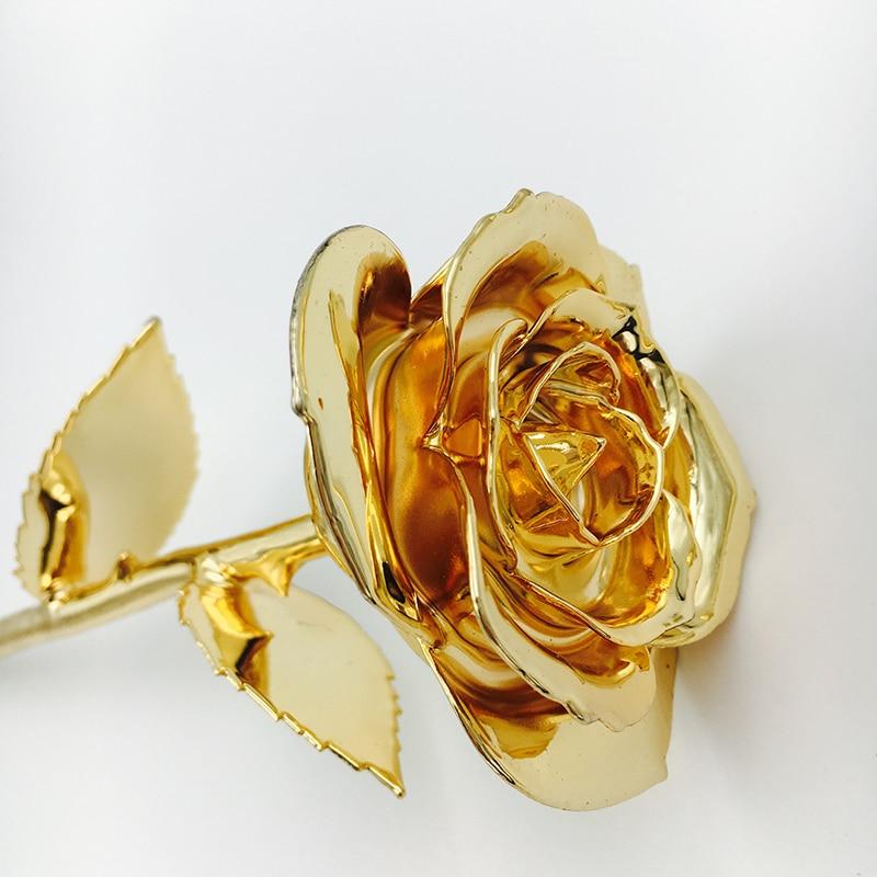 Preserved 24k Gold Long Stem Immortal Rose with Display Stand