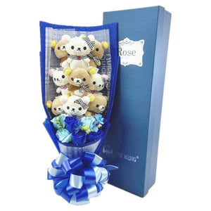 Rose Cute Teddy Bear Plush Bouquet Enchanted Flower (8 Designs) Optional Gift Box