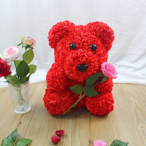 Enchanted Forever Rose Bear Teddy w/Rose (4 Styles)