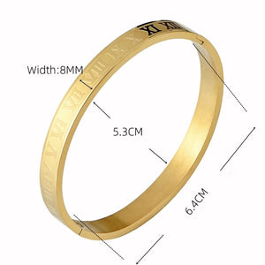 Crystal King Bling Royal Ice Roman Numerals Bracelet 3PCS Set (4 Colors)