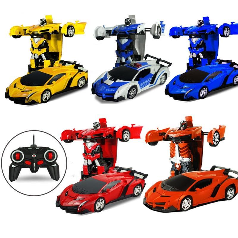 Remote Control Robot One Button Transformation Car Toy (5 Colors)