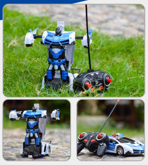 Remote Control Robot One Button Transformation Car Toy (5 Colors)