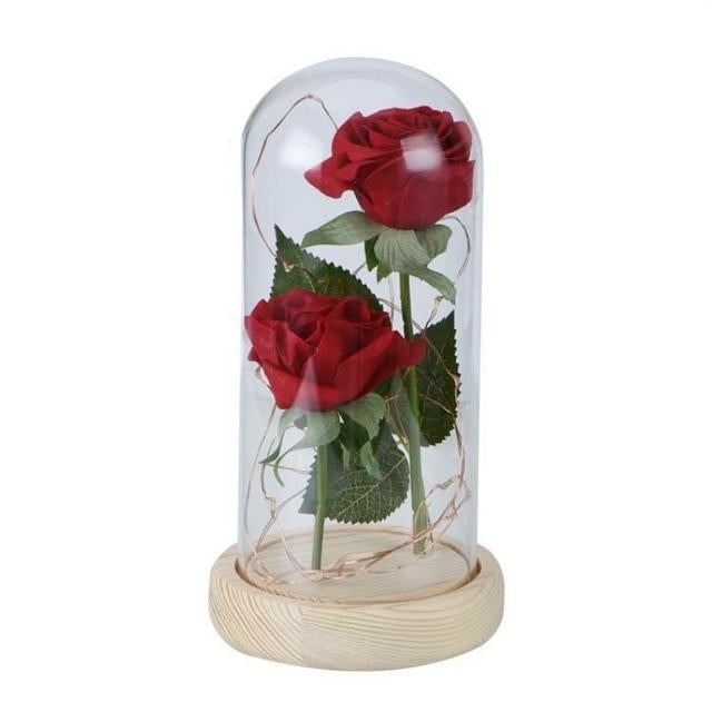 Enchanted Rose LED Glass Display (22 Designs)