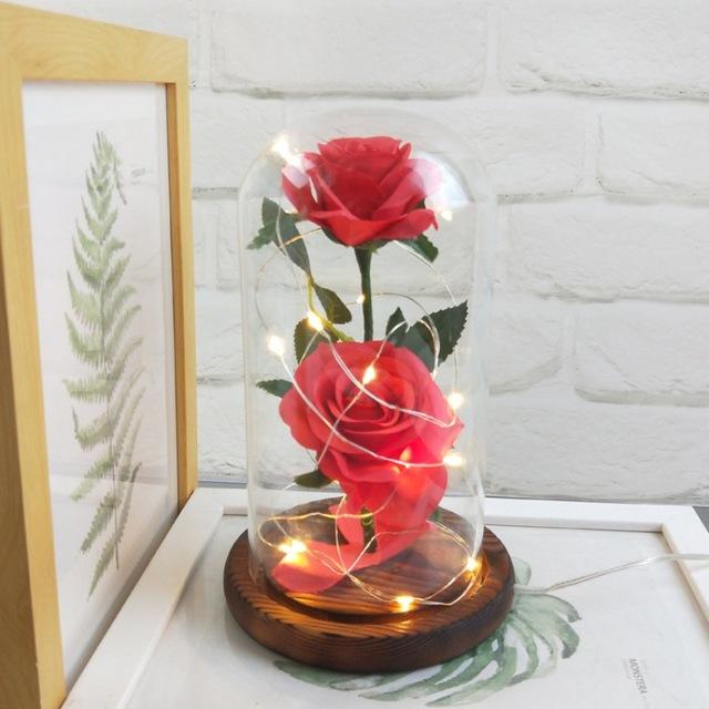Enchanted Rose LED Glass Display (22 Designs)