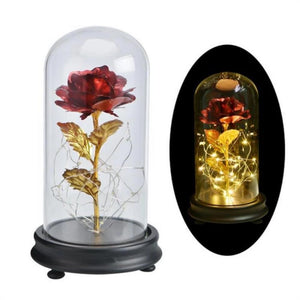 24k Enchanted Rose LED Glass Display (Red Blue or Gold)