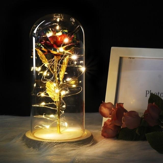 Galaxy Enchanted Rose LED Glass Display (8 Designs)