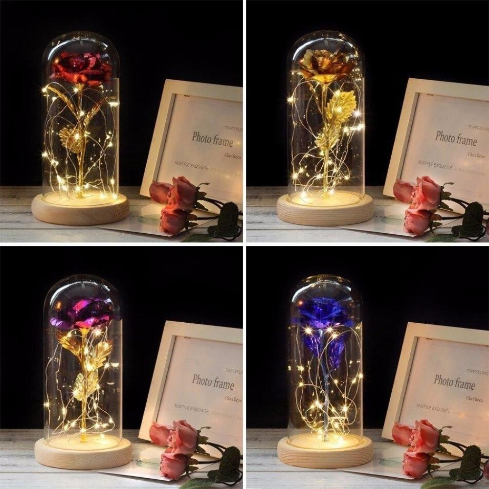 Galaxy Enchanted Rose LED Glass Display (8 Designs)