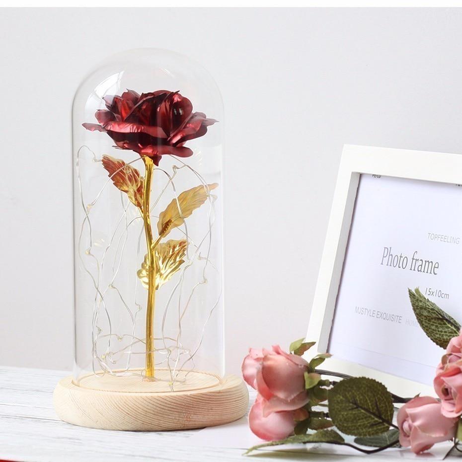 Galaxy Enchanted Rose LED Glass Display (8 Designs)