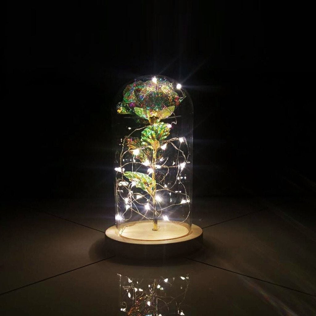 Galaxy Enchanted Rose LED Glass Display