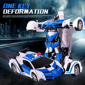 Remote Control Robot One Button Transformation Car Toy (5 Colors)