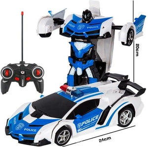 Remote Control Robot One Button Transformation Car Toy (5 Colors)