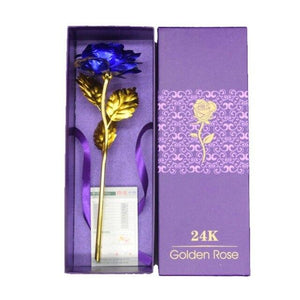 24k "Galaxy" Gold Rose "Love You For Life" With Heart Picture Frame Stand