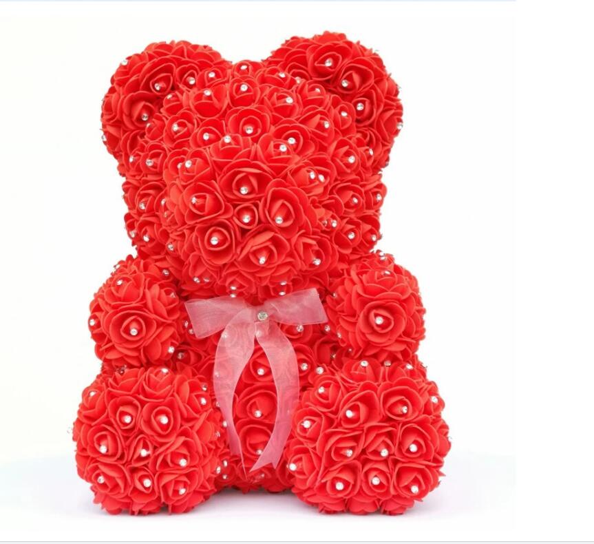 Limited Edition Diamond Enchanted Forever Rose Heart Teddy Bear (16 Colors) L & XL