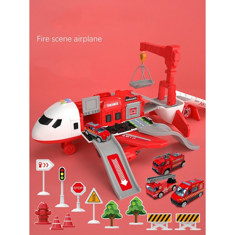 XL Airplane Vehicle Play Sets (3 Styles) Police, Construction or Fireman